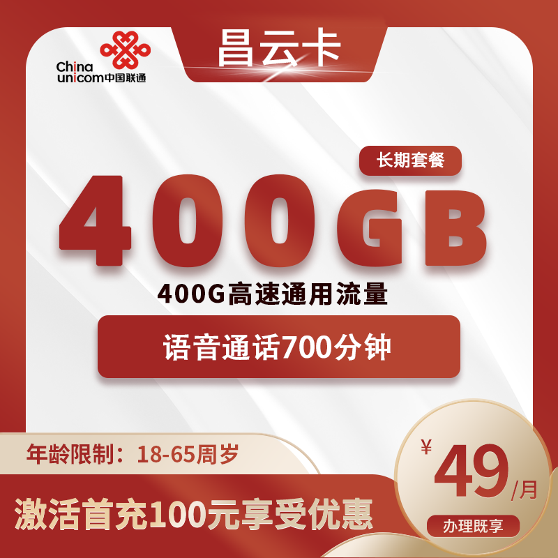 联通昌云卡【仅发昌吉】