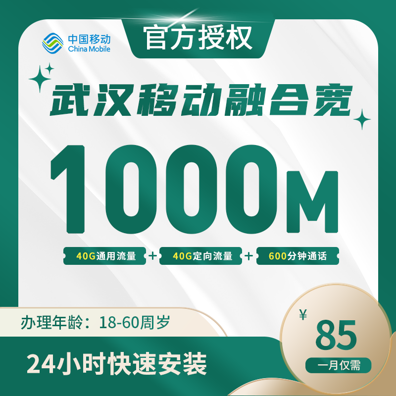 武汉移动融合宽带-全国流量卡